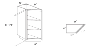 Angled Base Cabinet