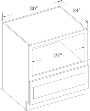 Microwave Base Cabinet with One Drawer